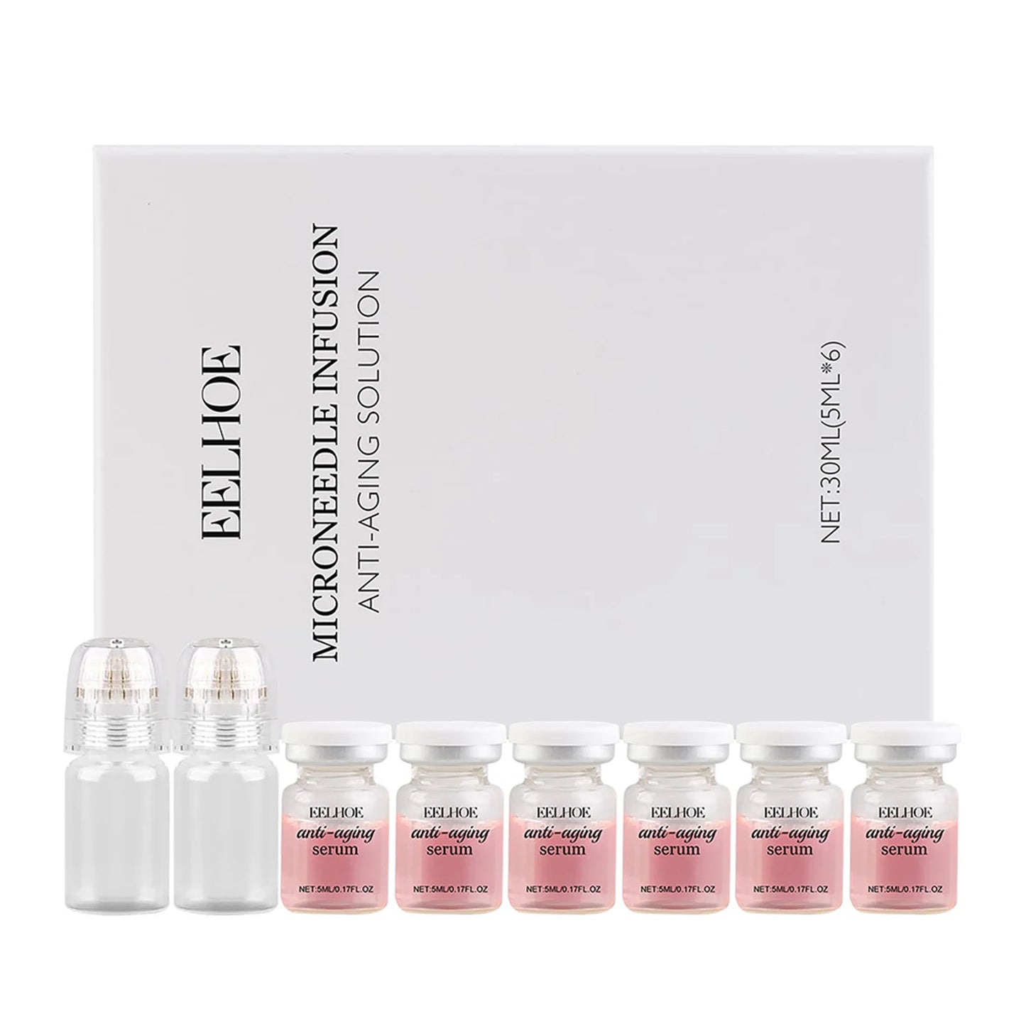 Eelhoe Anti-Aging Firming Serum Kit with Microneedle Roller
