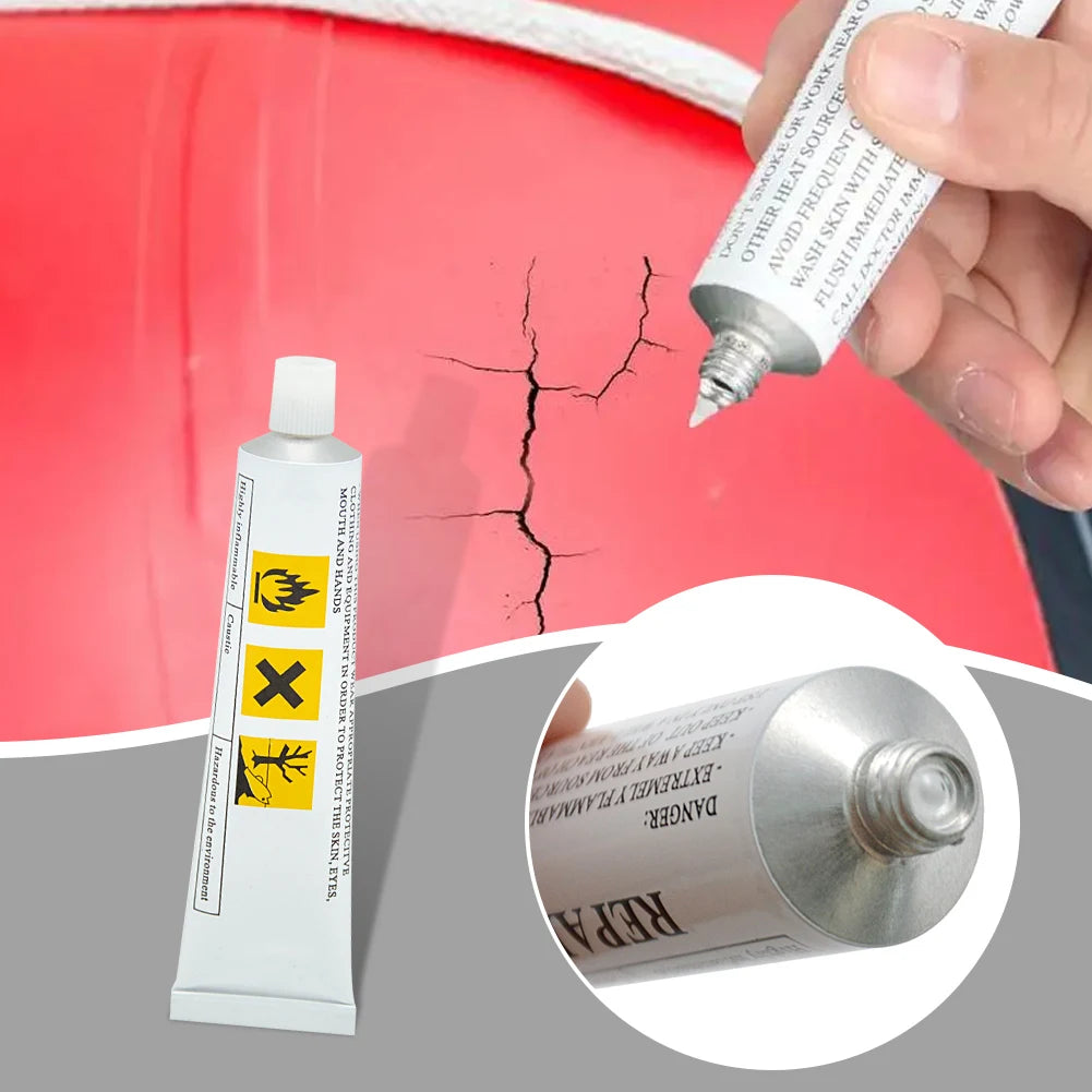 30ml PVC Inflatable Glue Tape Repair Patch Glue Kit Waterproof Adhesive For Swimming Air Bed Repairing Kayak Boat Inflatable Toy Peaceful Pleasures Health and Wellness
