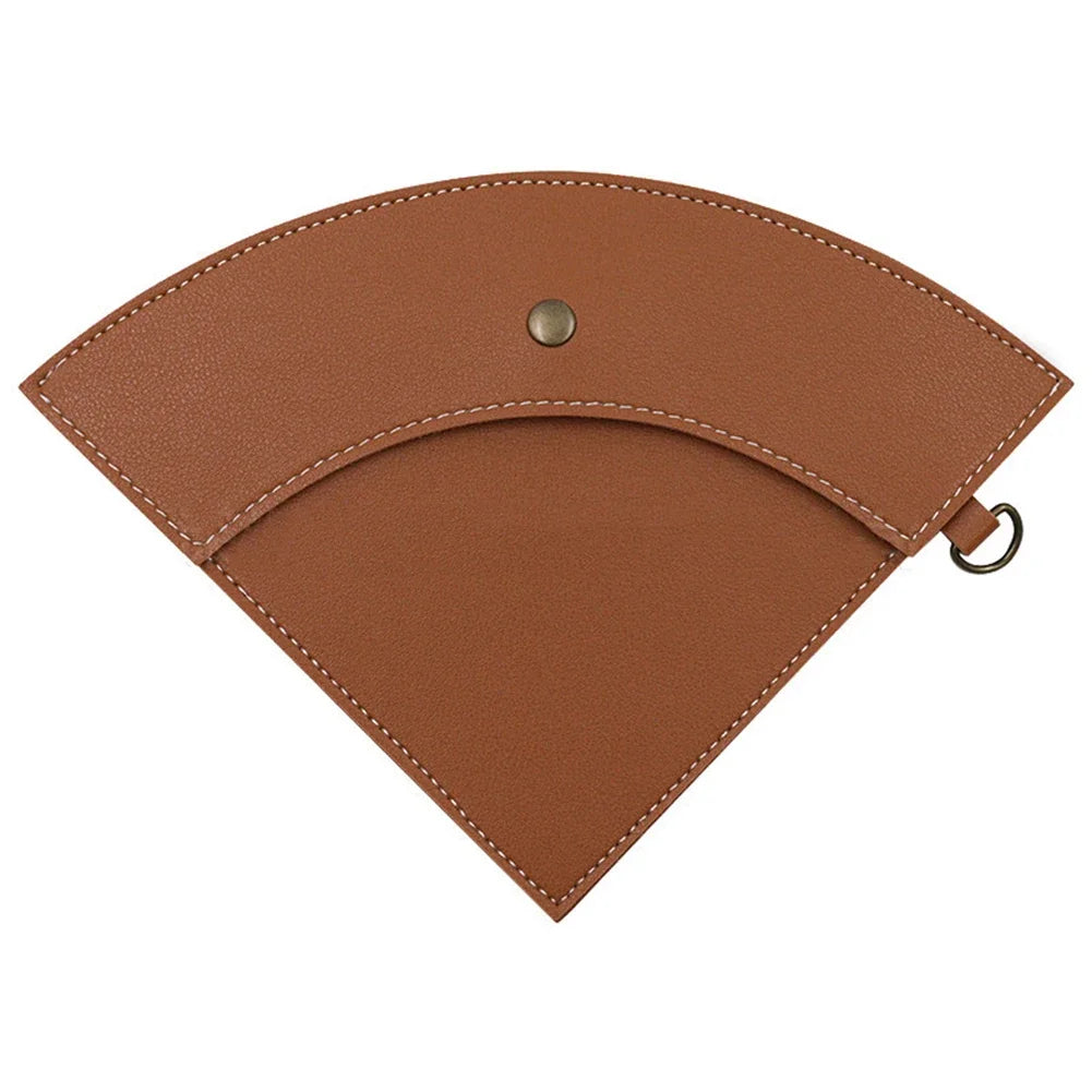 PU Leather Coffee Filter Holder Bag | Waterproof Camping Pouch Coffee Filter Holder Peaceful Pleasures Health and Wellness Light Brown