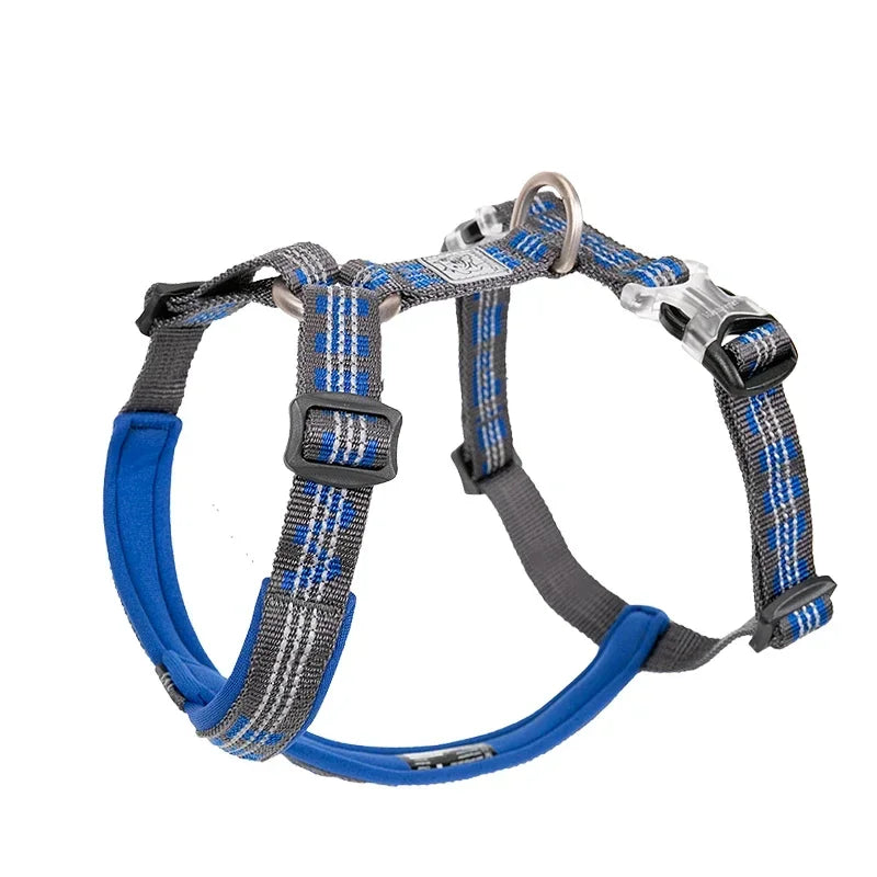 TRUELOVE Pet Hairy Usag Premium Trail Runner No-Pull Dog Harness 3M Reflective Straps Dog Ultra Comfortable Cross Country YH1801 Peaceful Pleasures Health and Wellness Royal Blue Reflectiv chest-50-60CM China Mainland