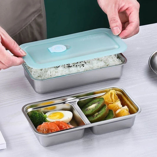 Stainless Steel Double Compartment Bento Lunch Box 1200ml Bento Lunch Box Oasis Select