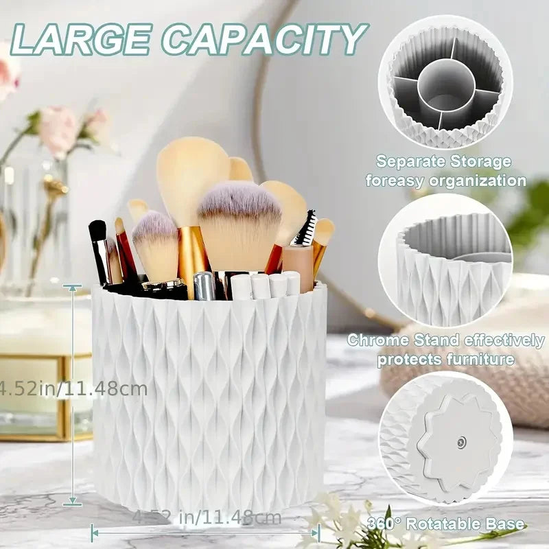 360° Rotating Makeup Brush Holder Organizer | RUNTOIN
