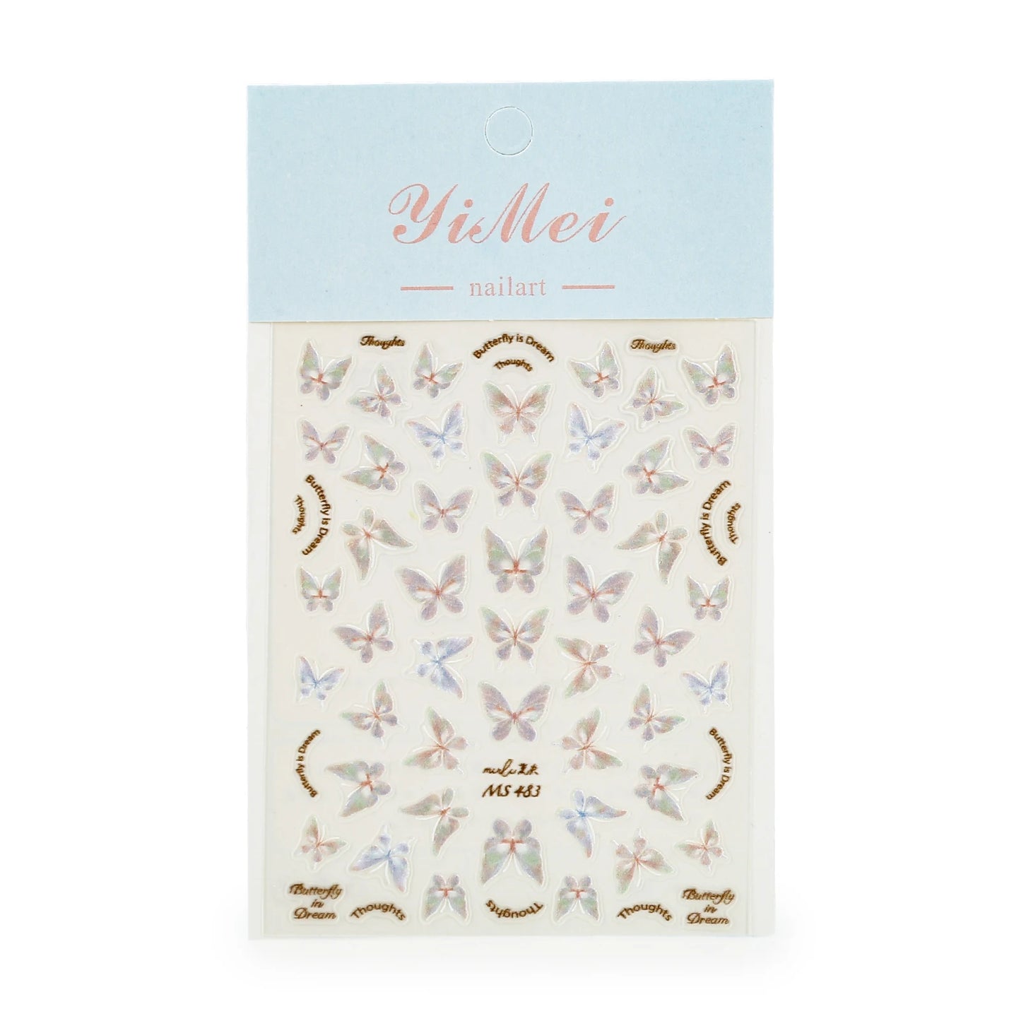 3D Butterfly Nail Art Stickers | Embossed Self-Adhesive Decals