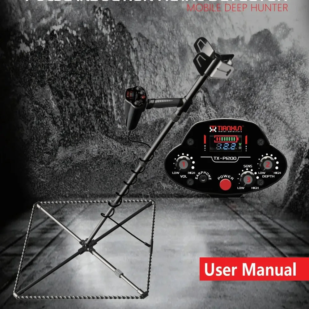 PI200 Pulse Induction Metal Detector Gold Silver Detector Deep Industrial Underground Metal Detector Long Distance Location Peaceful Pleasures Health and Wellness