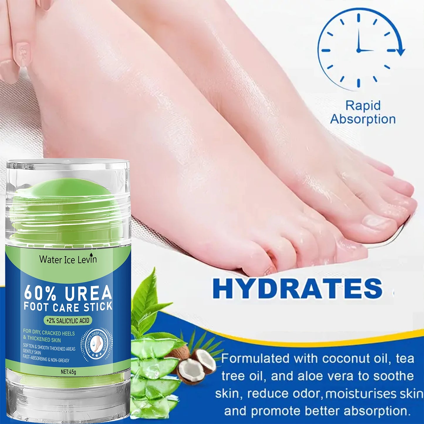 Foot Care Stick | Salicylic Acid & Urea for Dry Cracked Heels