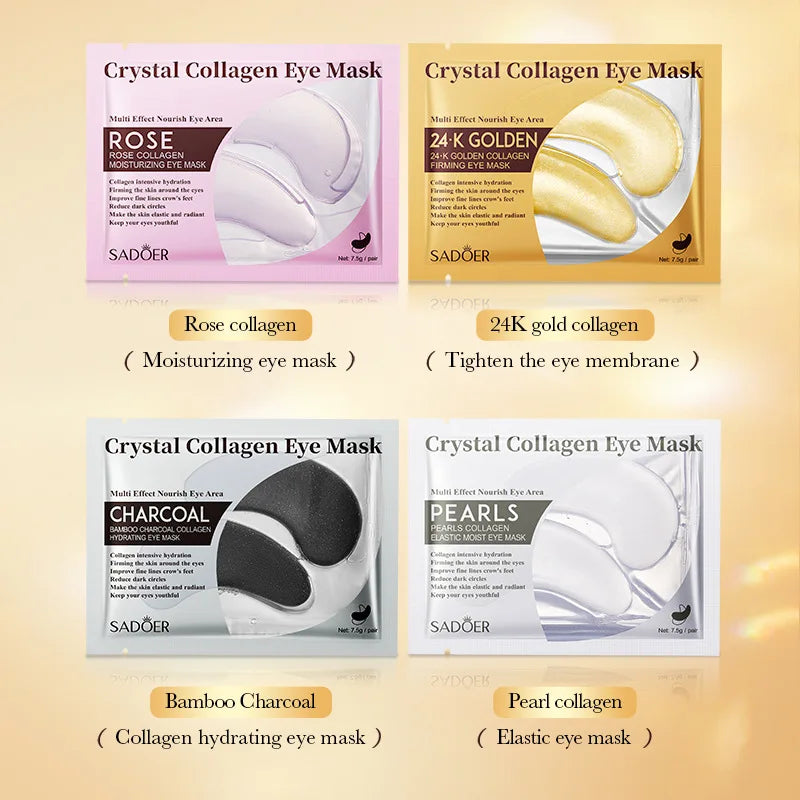 SADOER Collagen Eye Masks 10 Pairs – Hydrating & Firming