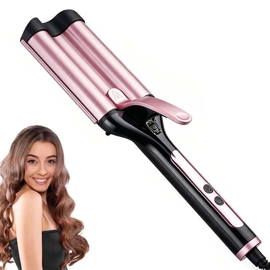 Foreign Trade Hot Tourmaline Ceramic Multi-Gear Thermostat Egg Curler Water Ripple Fluffy Curling Stick Style Roll Household Peaceful Pleasures Health and Wellness