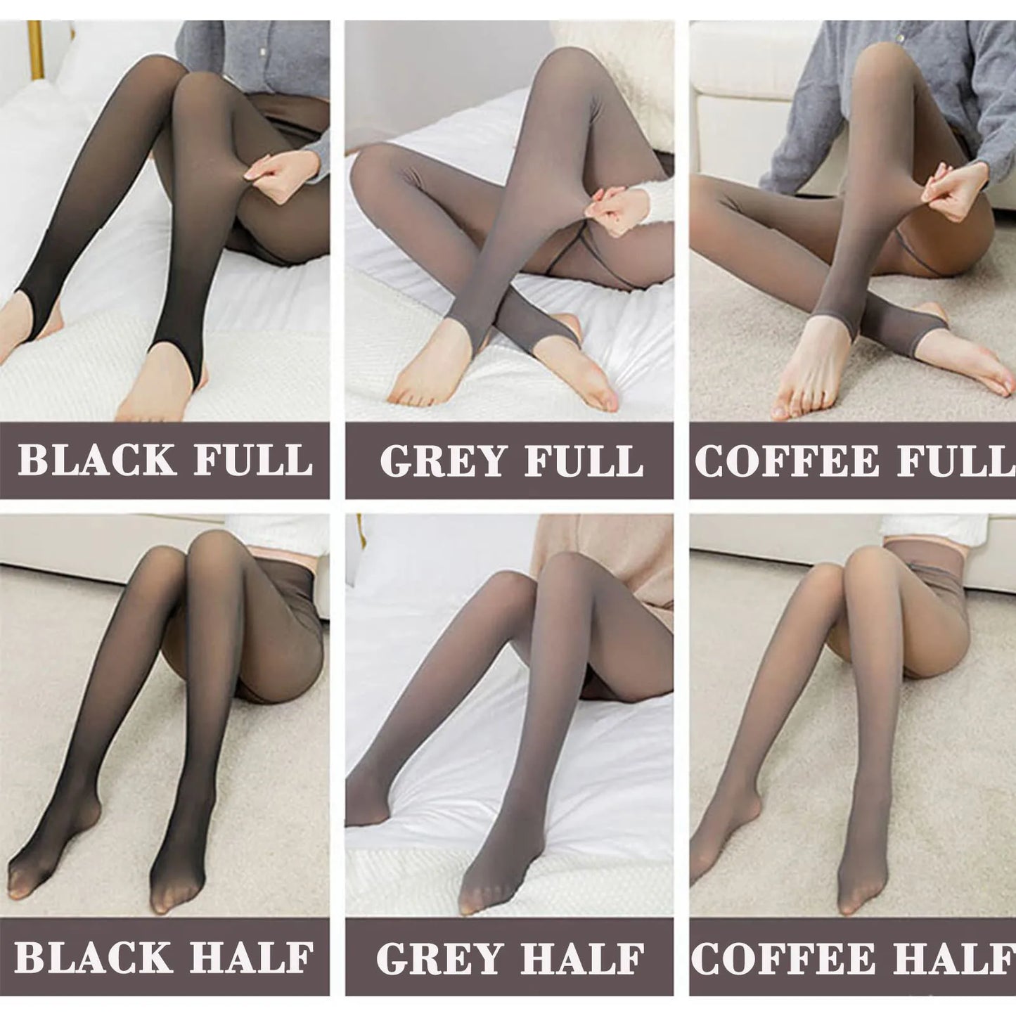 Women's Thermal Nylon Tights – High Waist Winter Leggings