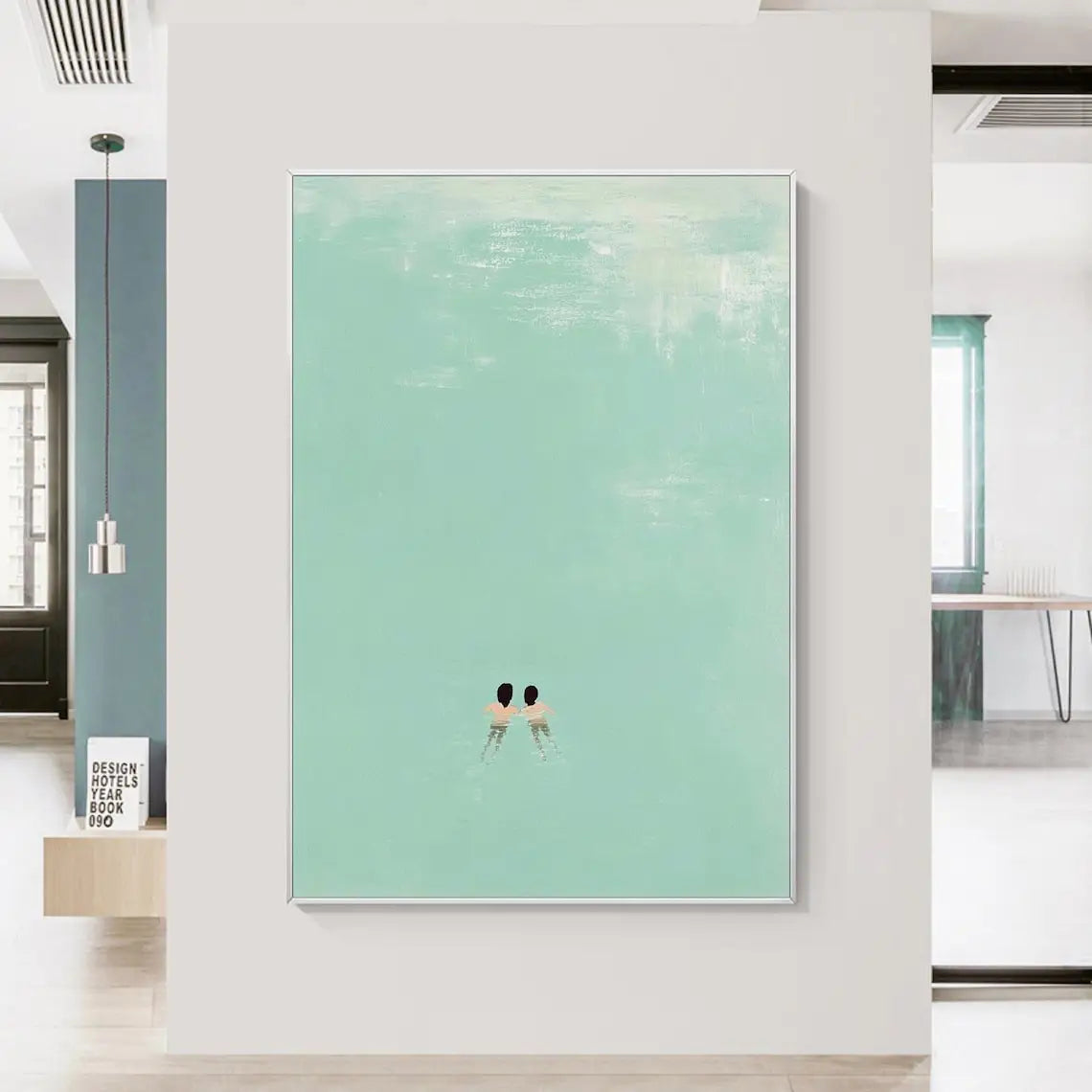 Hand Painted Abstract Canvas Wall Art | Large Colorful Painting Canvas Wall Painting Peaceful Pleasures Health and Wellness