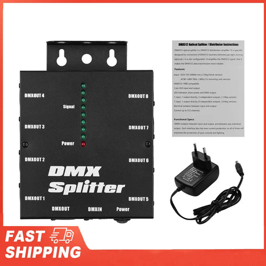DMX512 1 Direct Input Output 8 Independent Outputs Optical Signal Peaceful Pleasures Health and Wellness