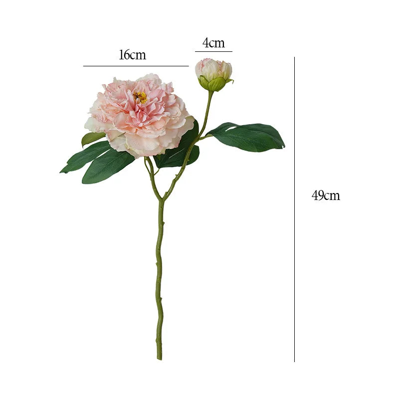 Large Silk Peony Artificial Flowers 16cm – Wedding & Home Decor