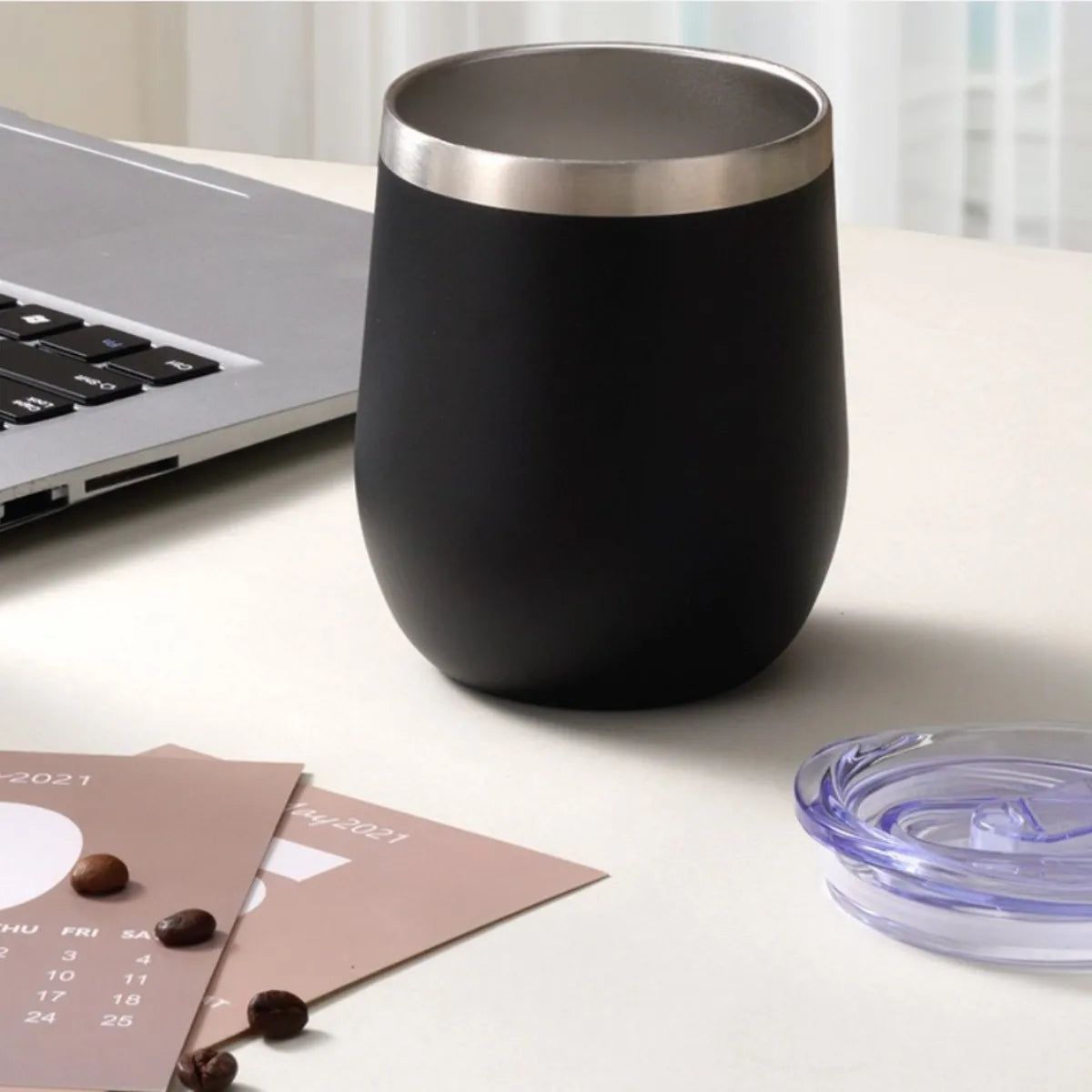 12oz egg cup 304 stainless steel U-shaped egg cup with lid beer cold cup portable eggshell cup Peaceful Pleasures Health and Wellness
