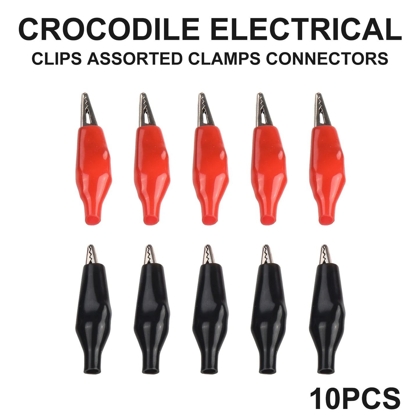 Insulated Crocodile Clips Electrical Battery Connectors 5A Alligator