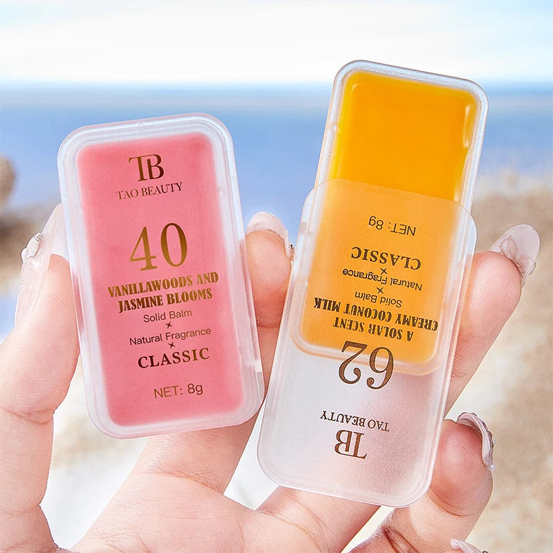 3-Pack Alcohol-Free Solid Fragrance Balm | Unisex Floral Scent