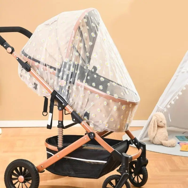 Baby Stroller Mosquito Net | Star & Flower Pattern, 160x130cm