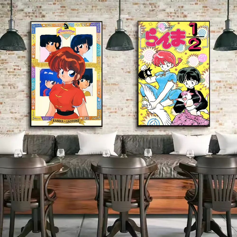 Ranma ½ Anime Poster HD Waterproof PVC Wall Art Decor Anime Wall Poster Peaceful Pleasures Health and Wellness