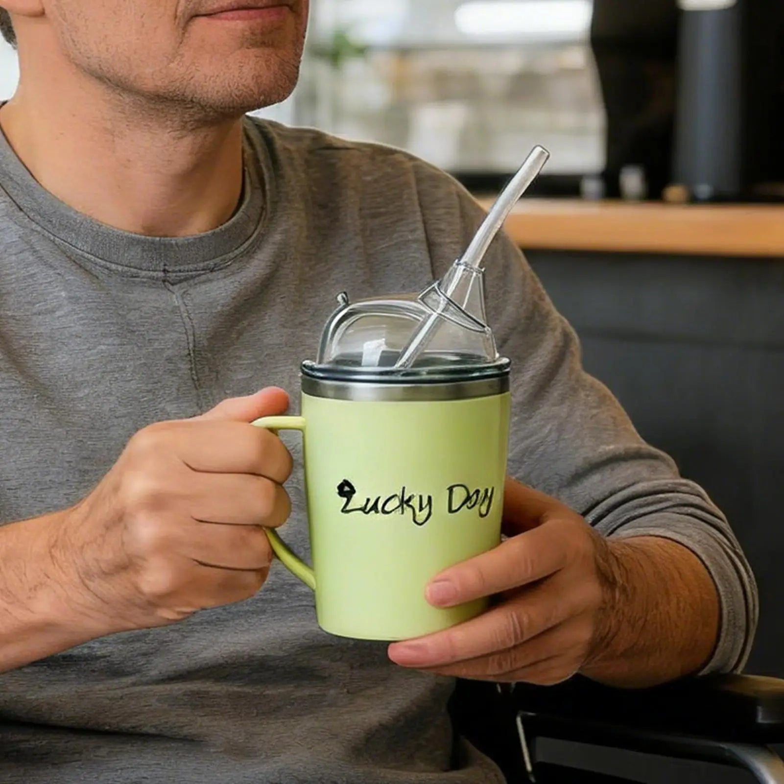 Adult Sippy Cup 350ml | Insulated for Seniors & Patients Assisted Drinking Cup Peaceful Pleasures Health and Wellness