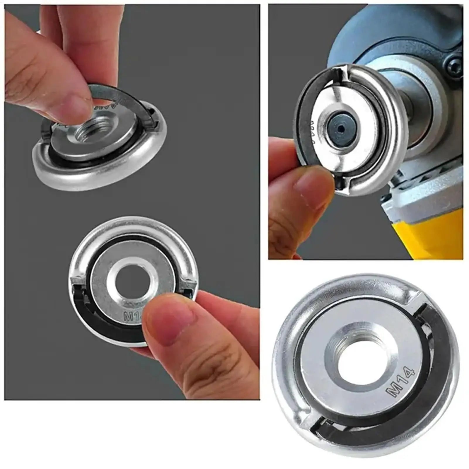 Quick-Change Flange Nut M10/M14/ 5/8-11 Heavy-Duty Locking Nut For Angle Grinder, Secure Disc Clamping, Metal & Woodworking Tool Peaceful Pleasures Health and Wellness