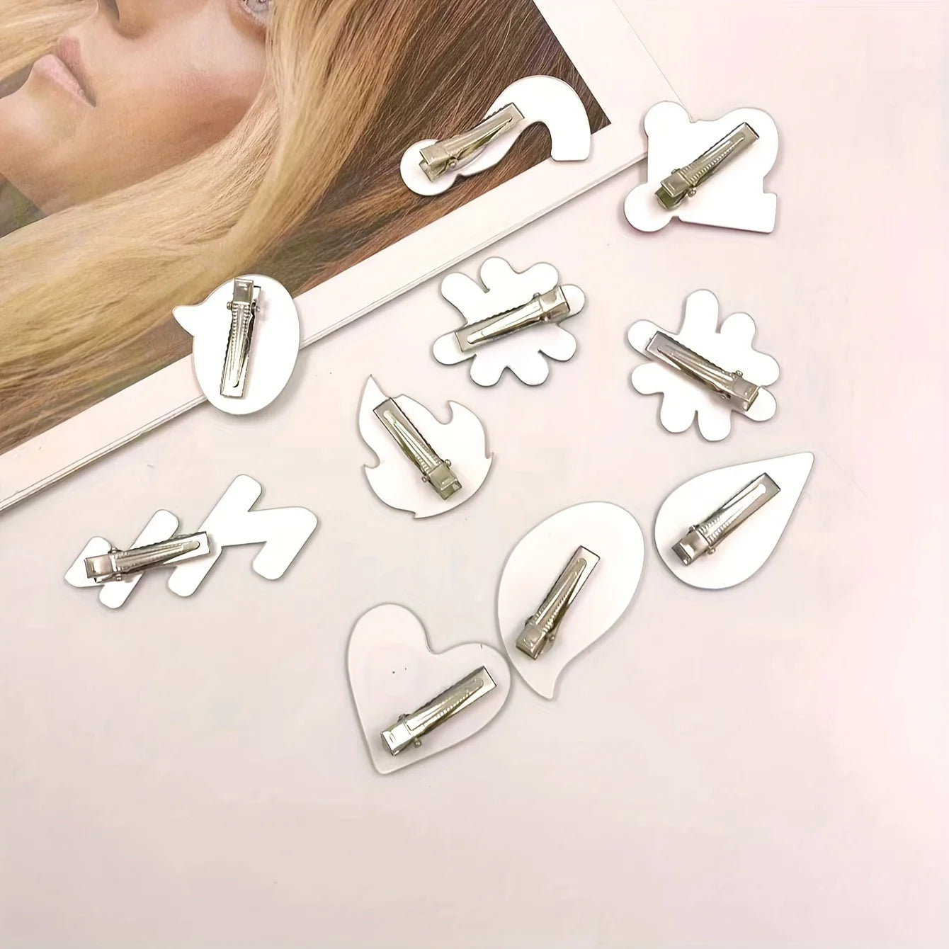 10pcs Kawaii Emotion Hair Clips Set – Acrylic Cute Expression Clips Hair Clip Peaceful Pleasures Health and Wellness