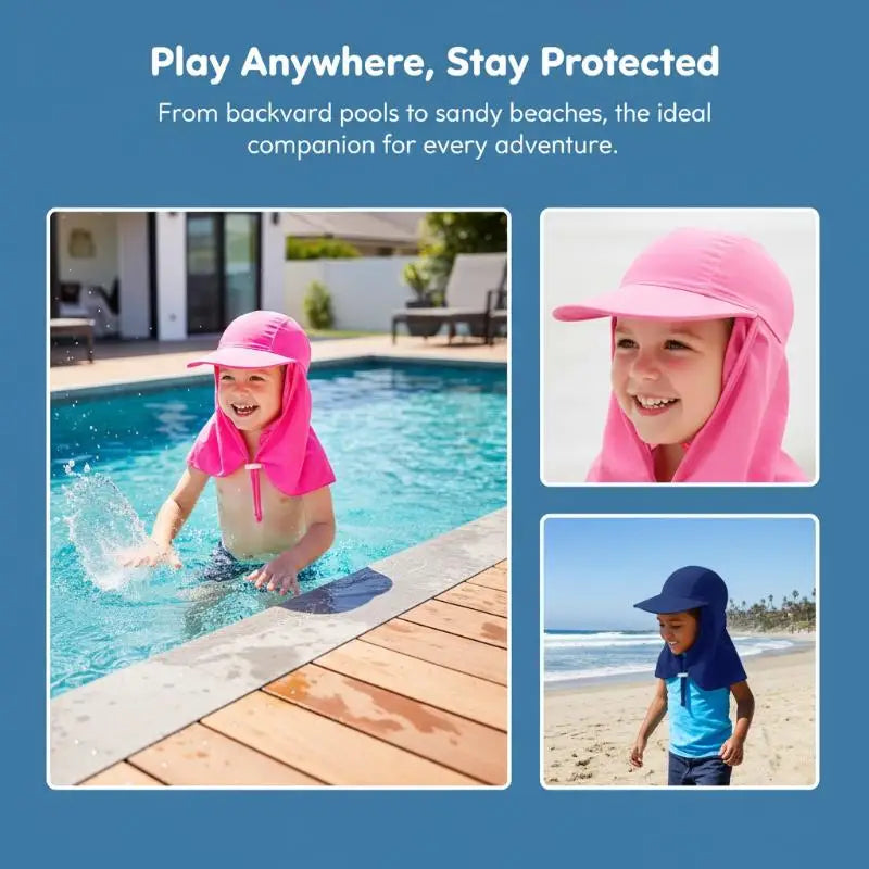 Kids UV-Protection Wide Brim Sun Hat | Breathable Ice Silk