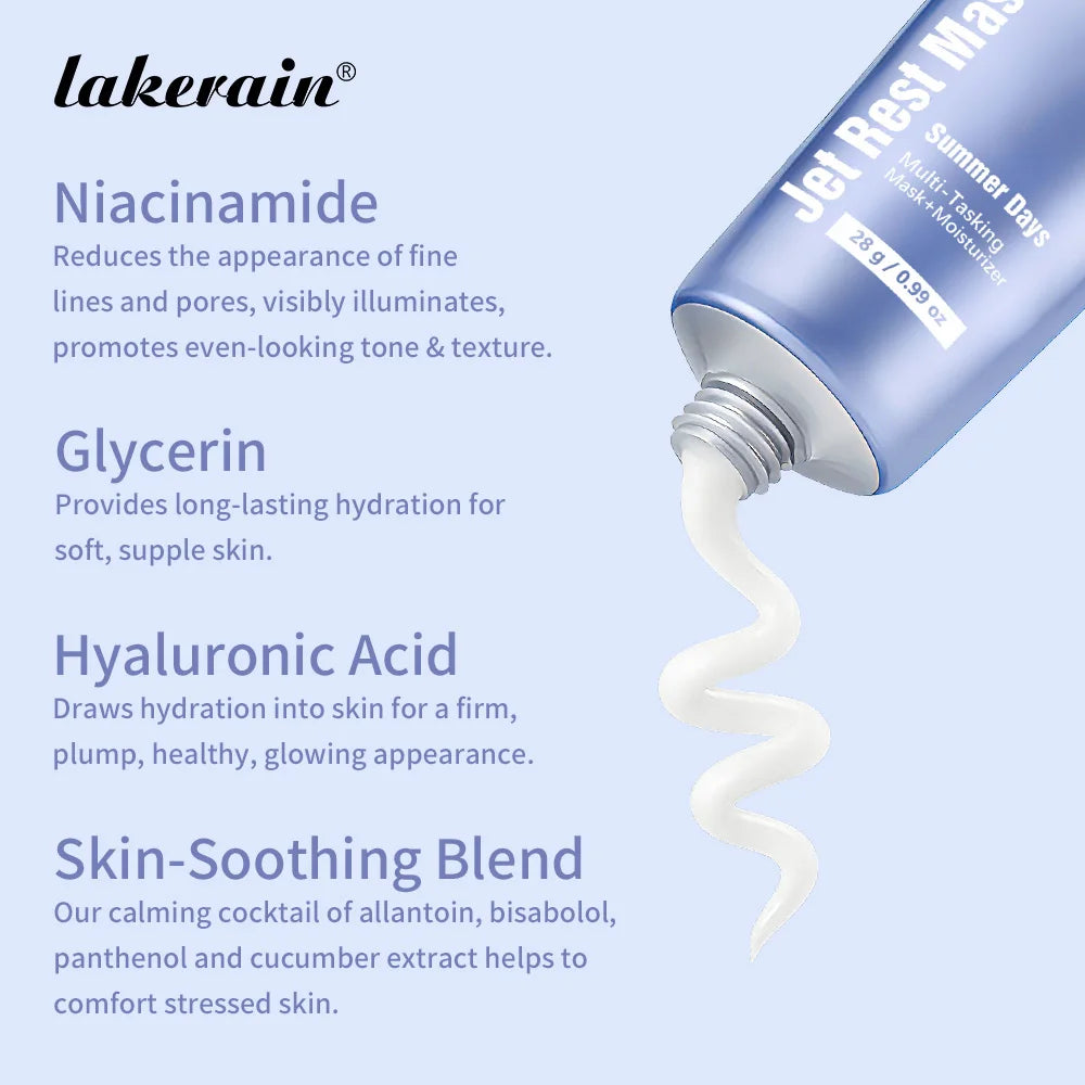 Multi Effect Facial Mask & Moisturizing Cream Hyaluronic Acid Deep Hydration Soothing Repairing Skin Even Skin Tone Moisturizer Peaceful Pleasures Health and Wellness
