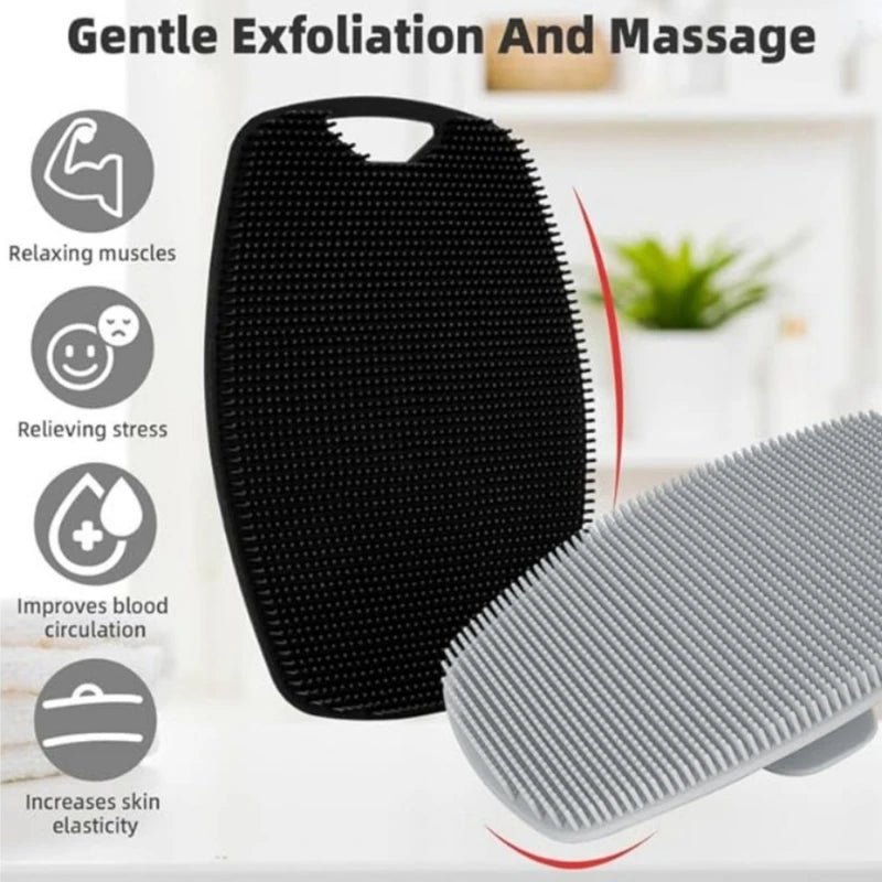 Soft Silicone Exfoliating Body Scrubber – Shower Bath Brush
