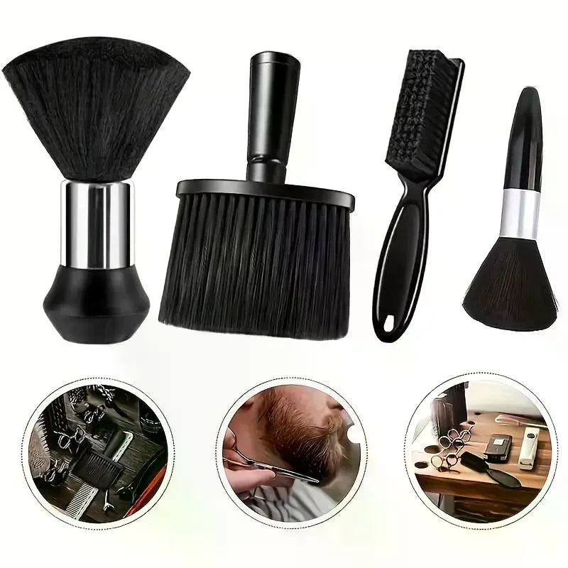 2/3/4pcs Neck Dust Collector Hair Cleaning Brush For Hairdressers Neck Dust Collector Hairdresser Salon Clean Brush Tool Peaceful Pleasures Health and Wellness