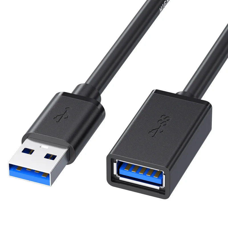 0.5/1/2/3/5 M USB Extension Cable 3.0 Data Cord For Laptop TV SSD USB 3 0 Male to Female Computer Camera Printer Connector Peaceful Pleasures Health and Wellness 1m