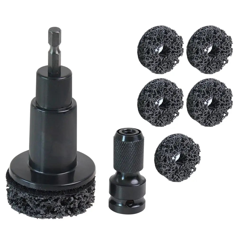 Wheel Hub Rust Removal Polishing Grinder Brush Drill Attachment