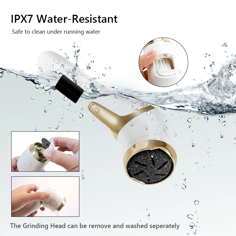 Professional Pedicure Foot Dead Skin Removal Machine Rechargeable Electric Foot Rasp Foot File and Callus Remover Peaceful Pleasures Health and Wellness