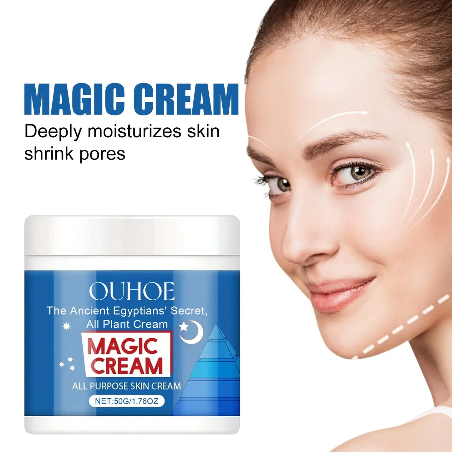 OUHOE Magic Facial Cream – Firming, Hydrating & Pore Refining
