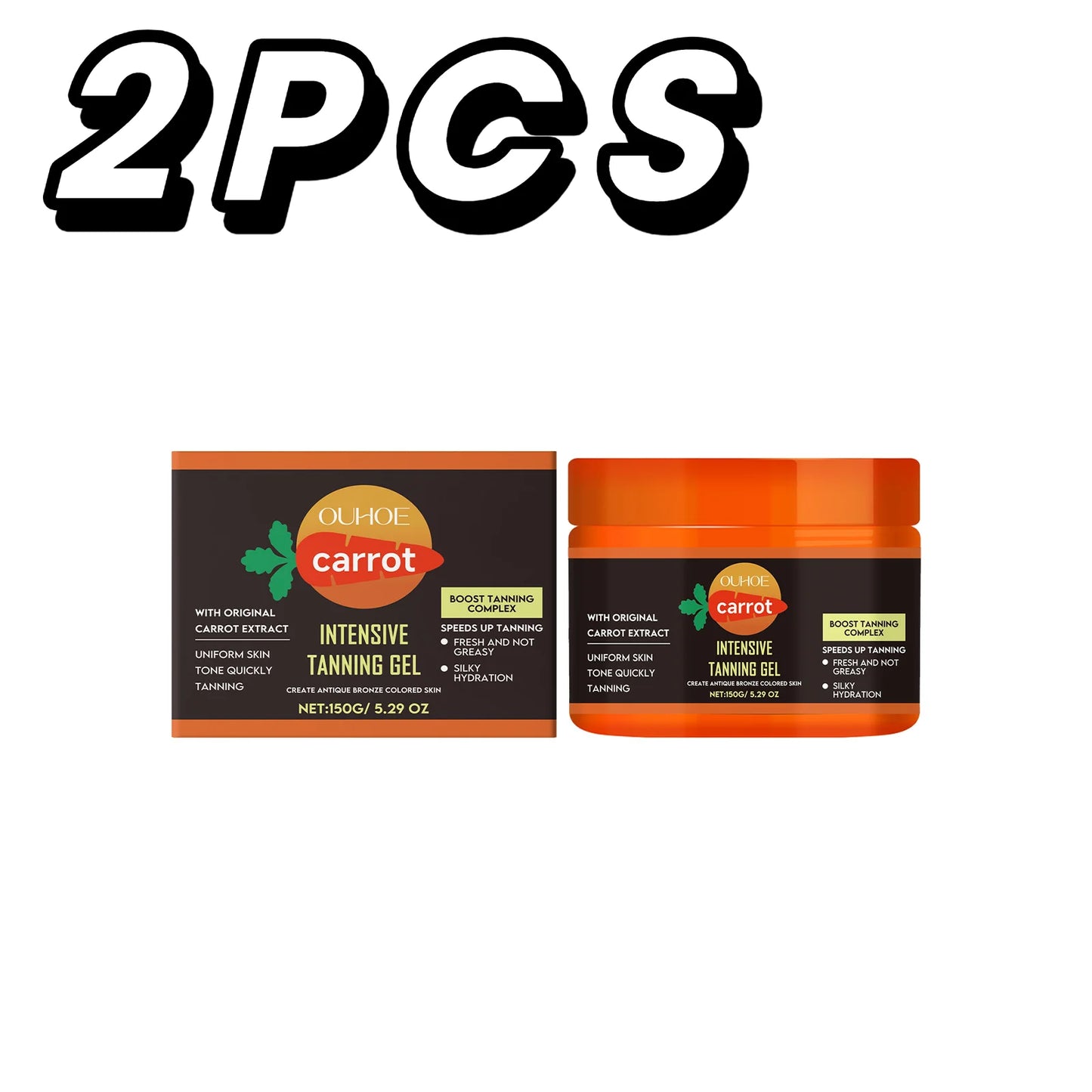 Carrot Tanning Gel – Bronze Glow Self Tanner & Sunbed Cream