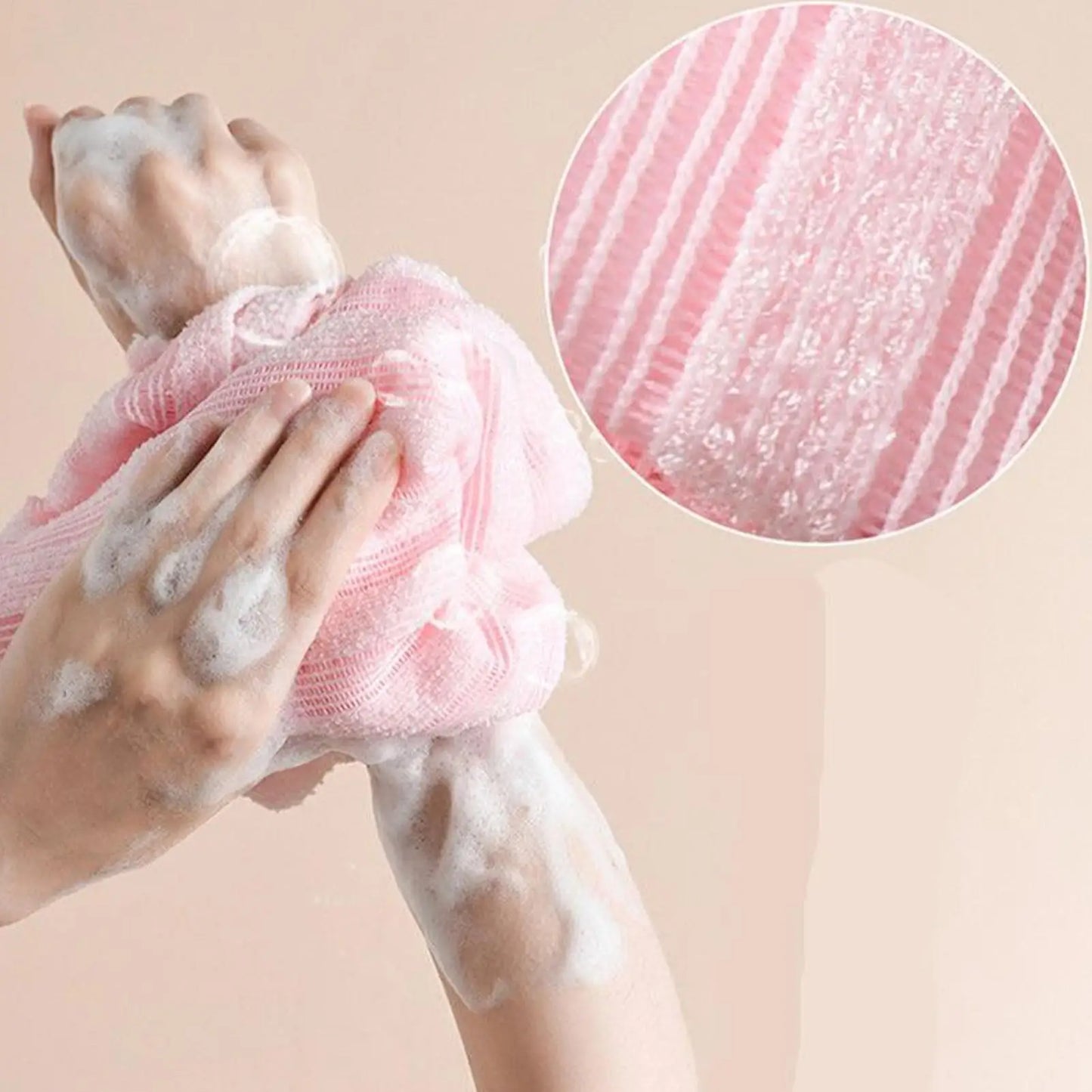 Exfoliating Back Scrubber Towel – Dual-Texture Body Bath Cloth