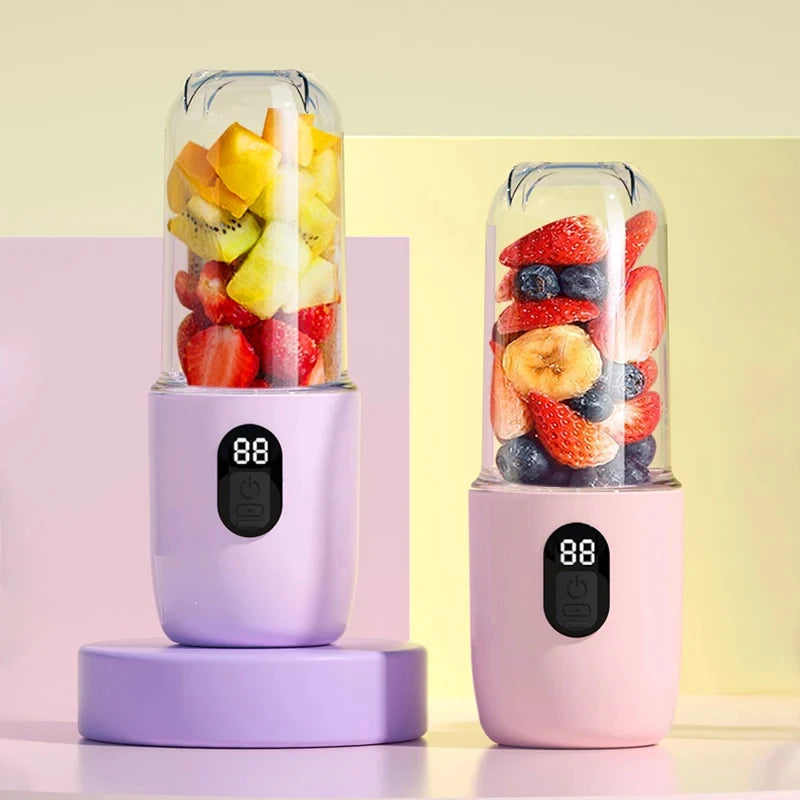 HOMEFISH Cordless USB Mini Blender – Travel Smoothie Bottle Cup