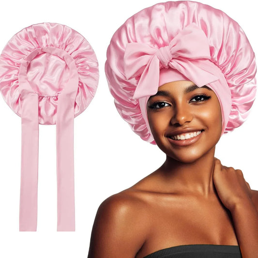Satin Sleep Cap Night Bonnet for Women & Men – All Hair Types Satin Sleep Bonnet Peaceful Pleasures Health and Wellness
