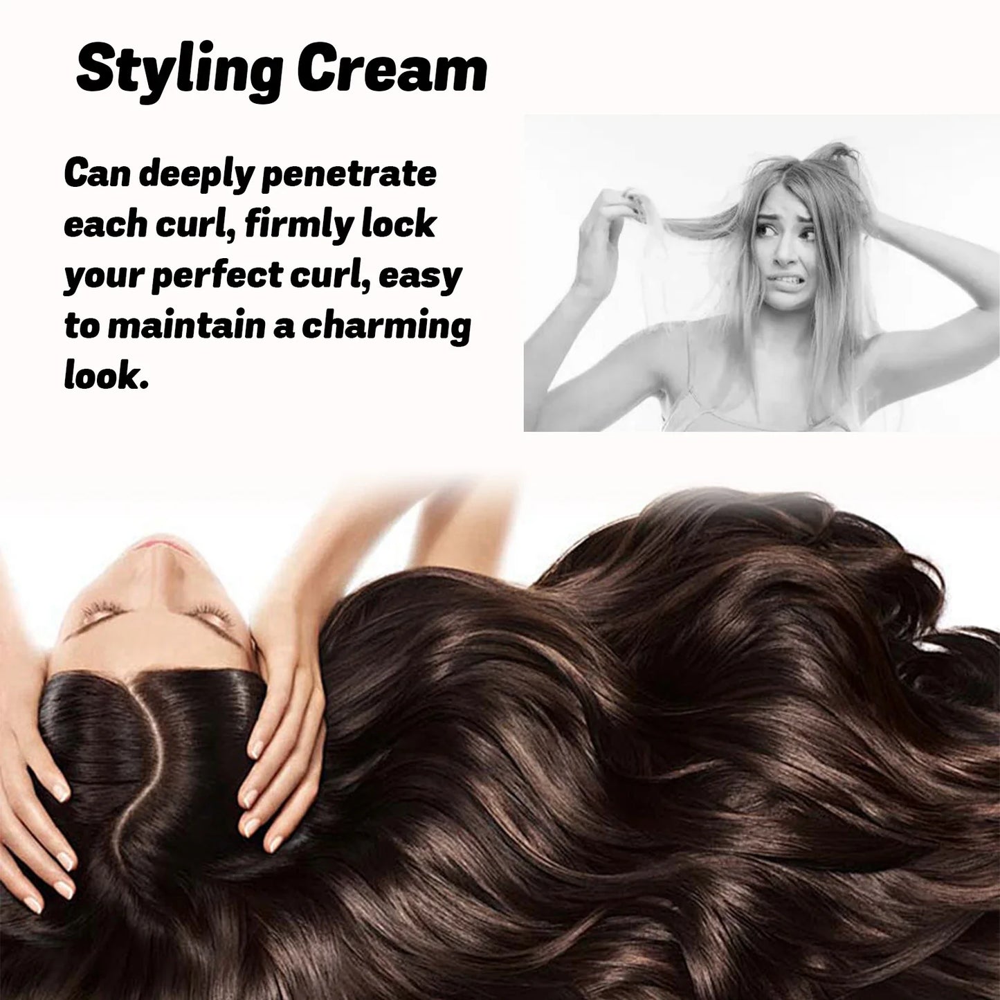 HOEGOA 4-in-1 Hair Styling Cream | Curl Define & Frizz Control