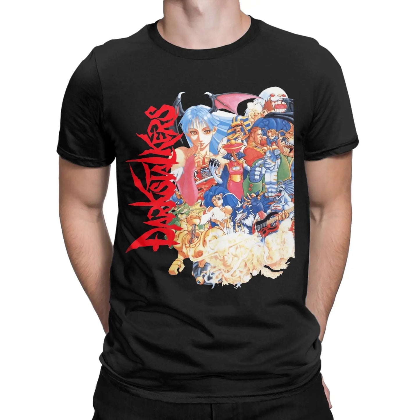 Men's T-Shirt Darkstalkers Humor 100% Cotton Tee Shirt Short Sleeve Characters T Shirt Round Collar Clothes Printed Peaceful Pleasures Health and Wellness black 6XL