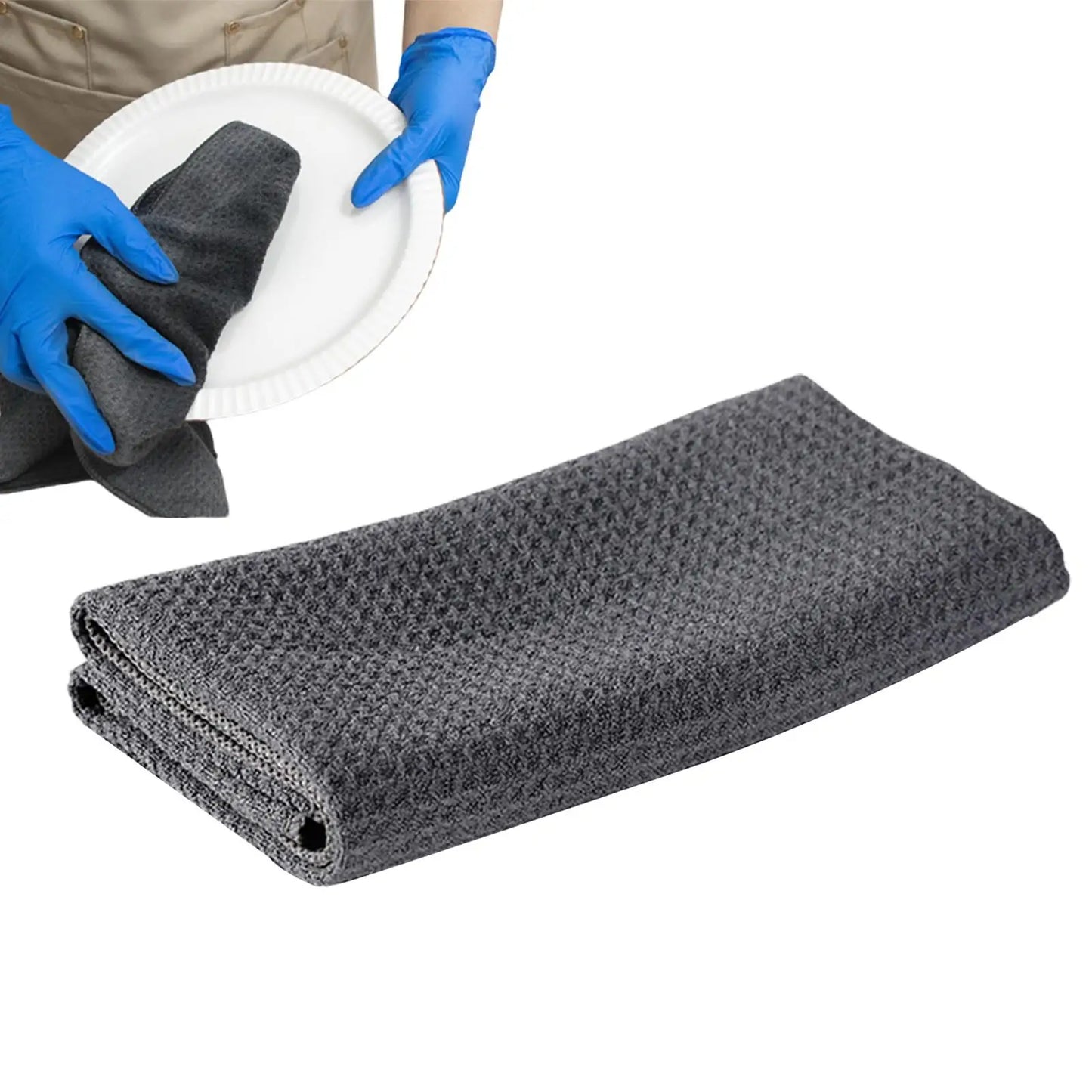 Waffle Weave Microfiber Towels – Lint-Free, Quick-Dry Cleaning