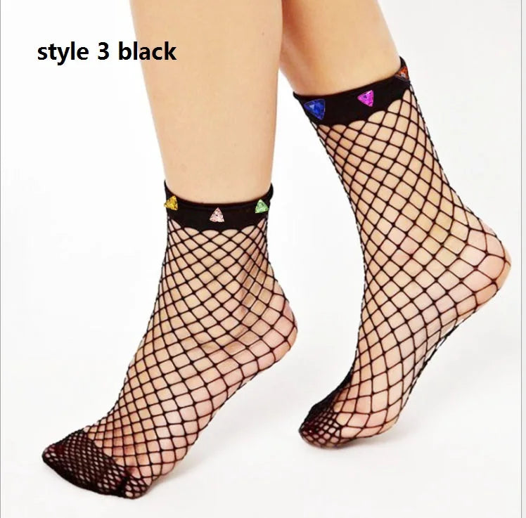 1pairs/2PCS Chic Streetwear Women's Harajuku Breathable Rivet Fishnet Socks.Sexy Hollow out Nets Socks Ladies Mesh Sox Hosiery Peaceful Pleasures Health and Wellness 6 10-12T China Mainland