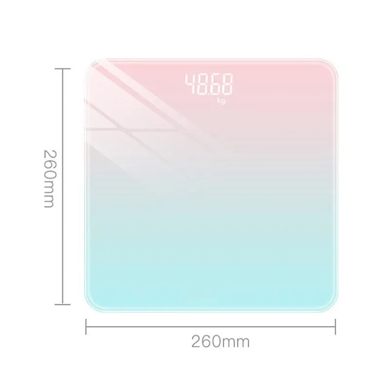 Gradient Color Intelligent LCD Electronic Scale Digital Display Glass Weight Scale Balance Body Electronic Scale For Weight Meas Peaceful Pleasures Health and Wellness