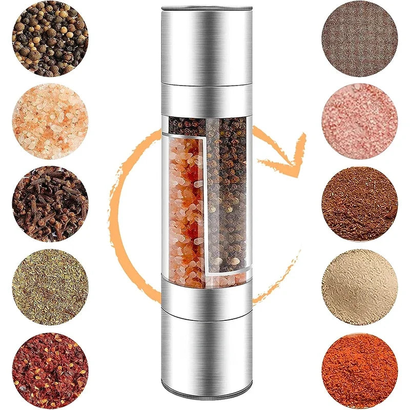 2-in-1 Salt & Pepper Grinder | Stainless Steel Ceramic Mill