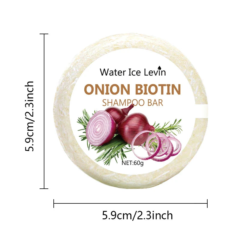 Onion & Biotin Shampoo Bar 60g | All Hair Types | Rosemary