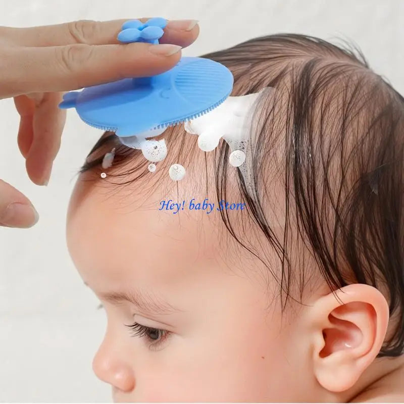 Baby Scalp Massage Shampoo Brush & Soft Comb Set – Silicone
