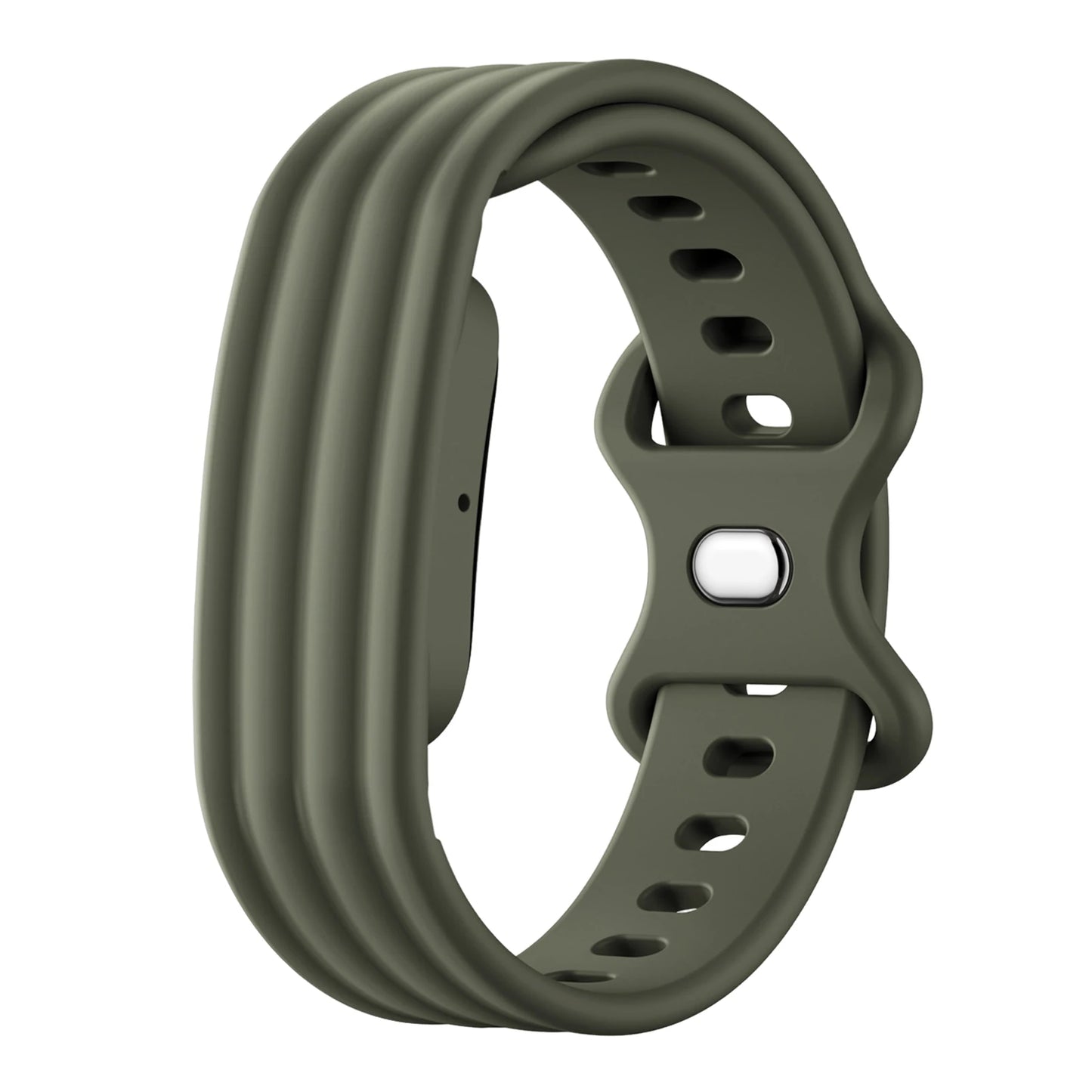 Silicone Sport Band For Google Fitbit Air Portable Fitness Tracker Band Adjustable Buckle Replacement Straps for Everyday Wear Peaceful Pleasures Health and Wellness Dark Olive large 283mm