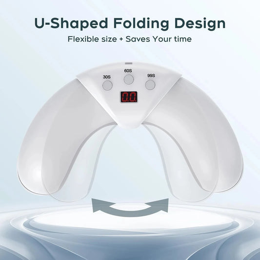 Professional Foldable UV LED Nail Lamp – 3 Timers, Quick Dryer for Gel Polish, Ideal for Home & Salon Curing Peaceful Pleasures Health and Wellness