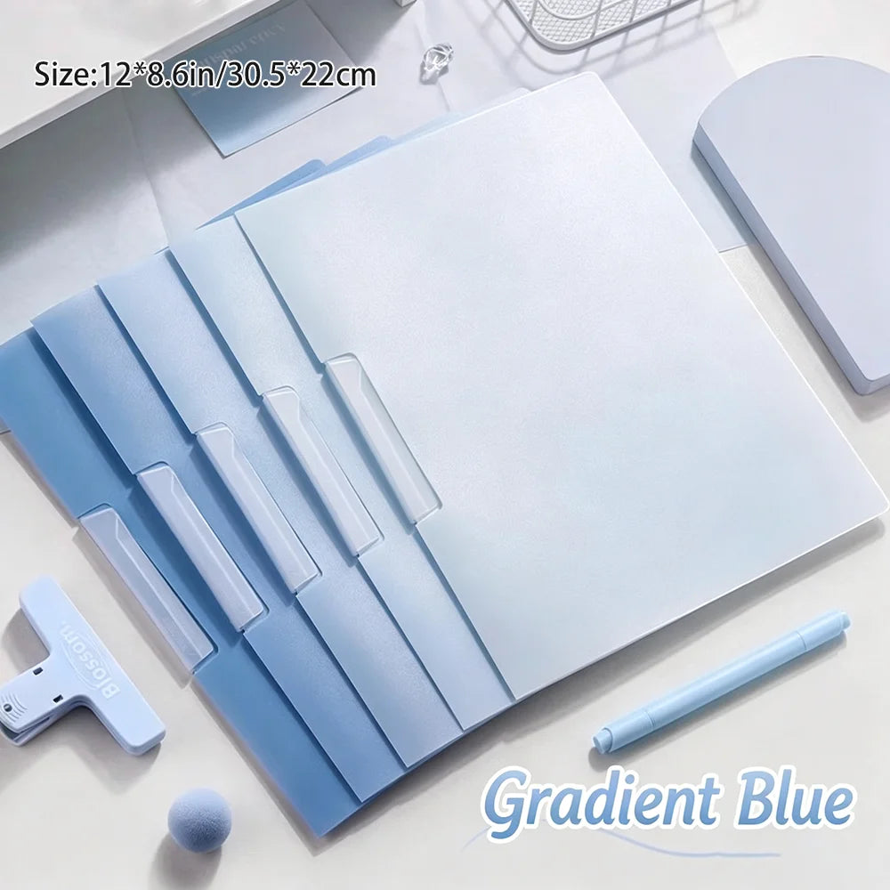 5 Rotating Pull Rod Clip A4 Transparent Insert Folder Side Opening
