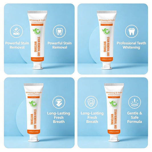 Gentle Cleaning Teeth Toothpaste Teeth Whitening Anti-Yellow Teeth Remove Coffee Stains Fresh Breath Prevent Tooth Decay Peaceful Pleasures Health and Wellness