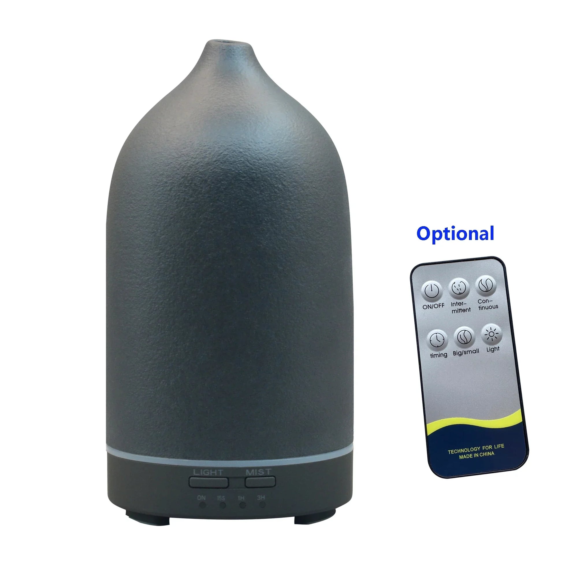 Ceramic Air Humidifier Aroma Diffuser Automatic Small Humidifier Hotel Air Fresh Essential Oil Diffuser Timing Colorful Lights Peaceful Pleasures Health and Wellness Black Model A EU