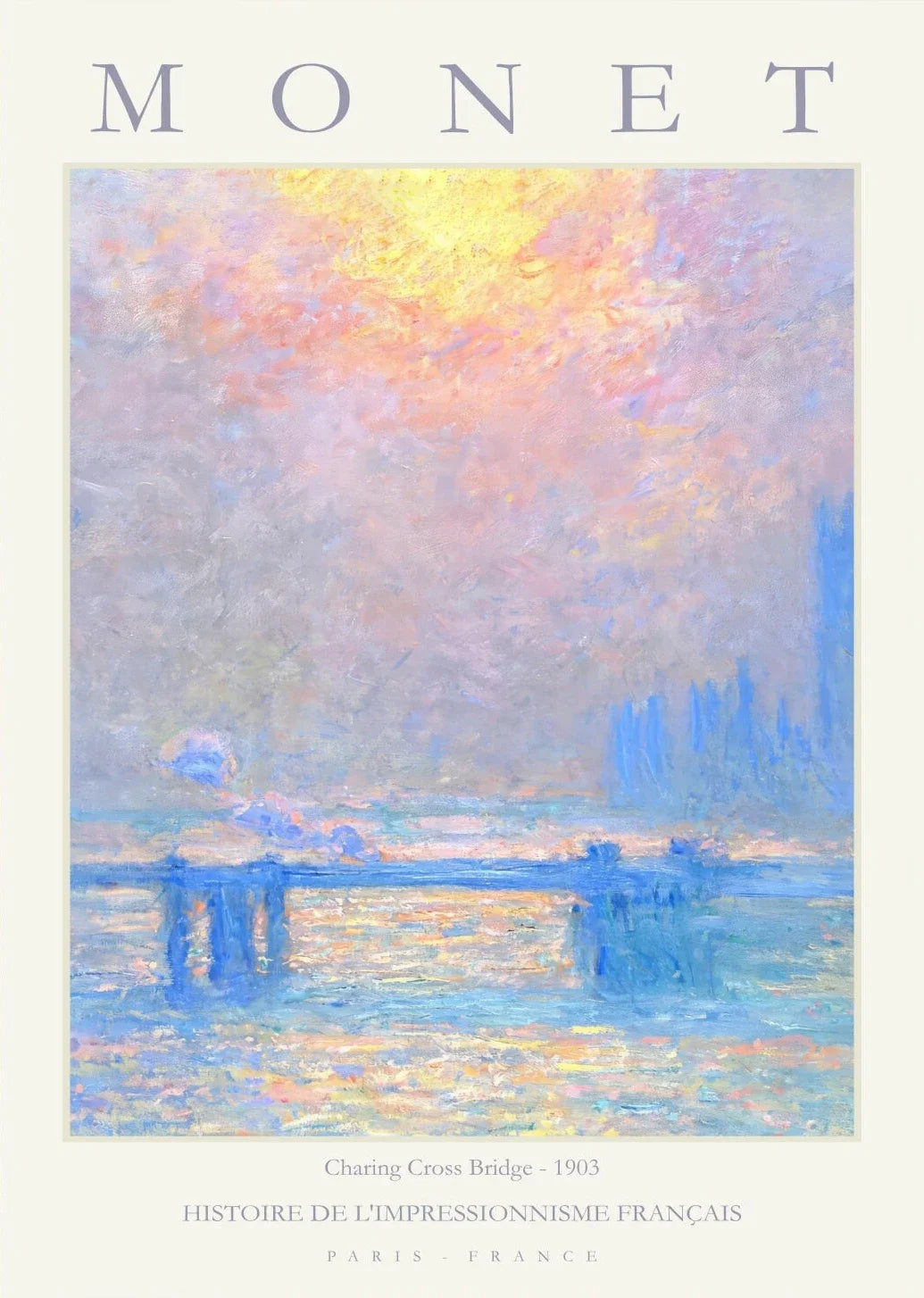 Claude Monet Abstract Landscape Canvas Wall Art | Unframed Print