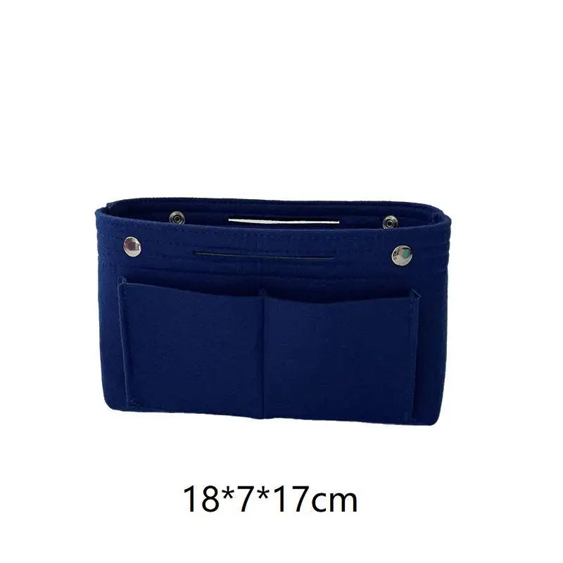 Felt Insert Bag Organizer | Multi-Pocket Travel Cosmetic Tote